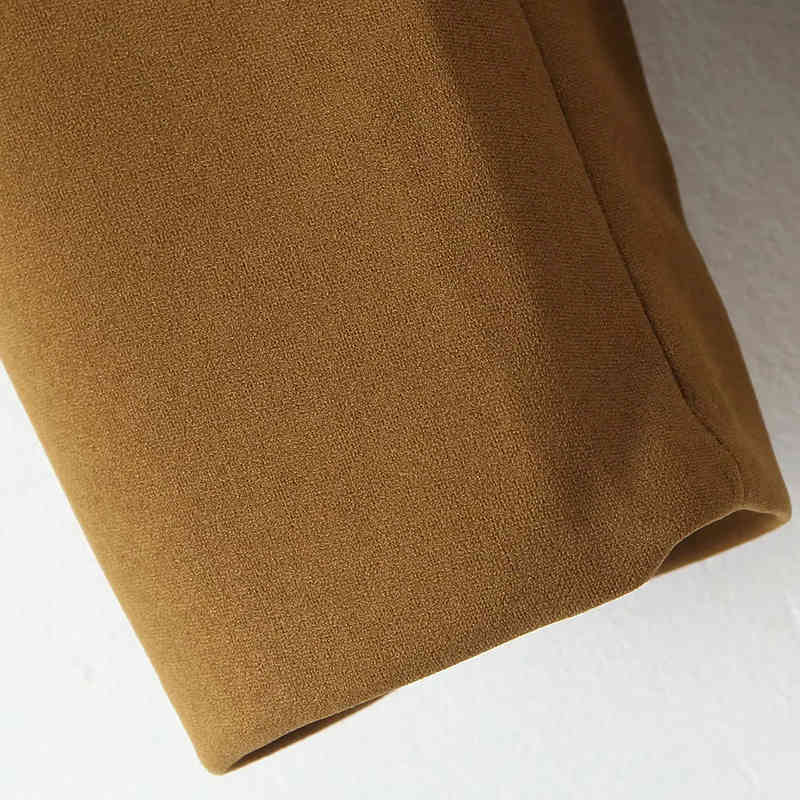 Women Solid Casual Double Breasted Suit Blazer Ladies Office Wear Long Sleeve Blazers Notched Collar Pockets Jackets 210414