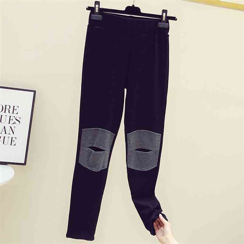 All-match Pants Korean Style Autumn Women' Patchwork Elastic Waist Pencil Casual Comfortable Trousers A3935 210519, Black
All-match Pants Korean Style Autumn Women' Patchwork Elastic Waist Pencil Casual Comfortable Trousers A3935 210519, Black