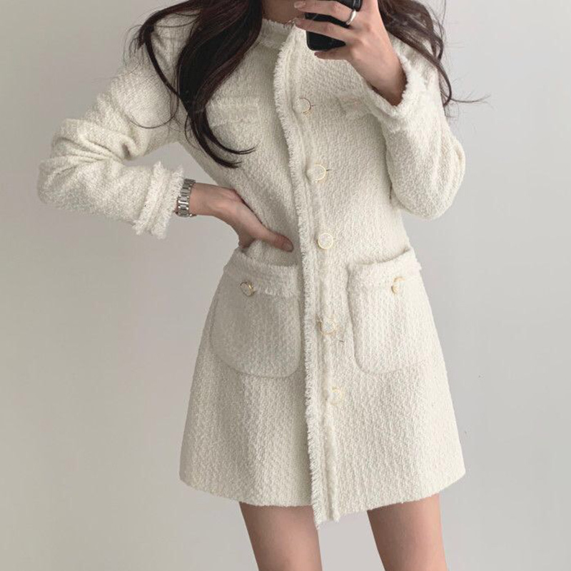 Casual Dresses Dressed in tweed autumn feminine high waist simple fashion dress midi long elegant sleeve party YQI9, 1# shoe box
Casual Dresses Dressed in tweed autumn feminine high waist simple fashion dress midi long elegant sleeve party YQI9, 1# shoe box