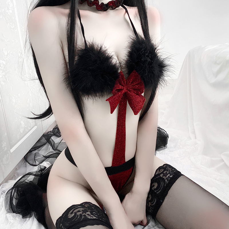 New Japanese Lolita Uniform Temptation Plush Cat Girl Role Play Lingerie Erotic Cosplay Anime Bodysuit with Headwear Leg Ring, Red
New Japanese Lolita Uniform Temptation Plush Cat Girl Role Play Lingerie Erotic Cosplay Anime Bodysuit with Headwear Leg Ring, Red