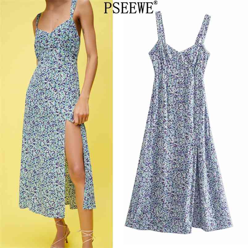 Summer Dress Floral Print Midi Women Sleeveless Backless Strap Elegant Long es Woman Beach Sundress 210519, Multi
Summer Dress Floral Print Midi Women Sleeveless Backless Strap Elegant Long es Woman Beach Sundress 210519, Multi