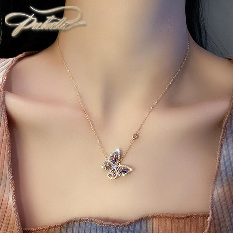 Chains PULATU Butterfly Necklace Korean Fashion Jewelry Accessories For Women Diamond Clavicle Chain Choker Gift, Silver
Chains PULATU Butterfly Necklace Korean Fashion Jewelry Accessories For Women Diamond Clavicle Chain Choker Gift, Silver
