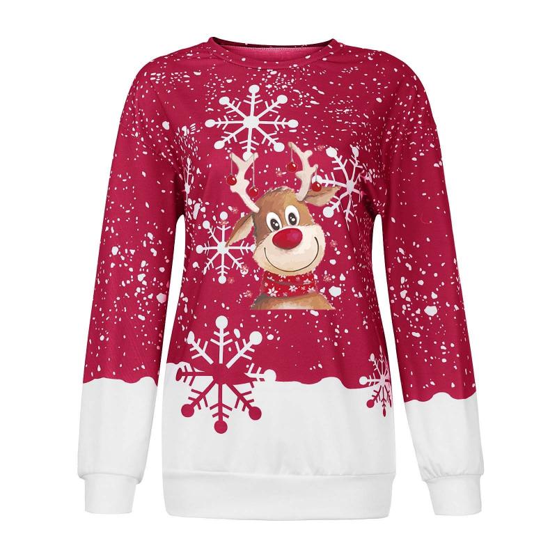 Women's Hoodies & Sweatshirts Women Christmas Cartoons Elk Snowflake Printed Xmas Top Winter Long Sleeve Round Neck Jumper Clothes
Women's Hoodies & Sweatshirts Women Christmas Cartoons Elk Snowflake Printed Xmas Top Winter Long Sleeve Round Neck Jumper Clothes