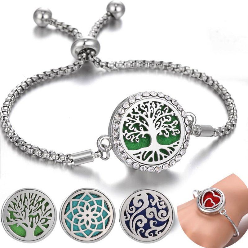 Perfume Bracelet Essential Oil Diffuser Aromatherapy Locket Bangle Tree of Life 316L Stainless Steel Bracelets, Golden;silver
Perfume Bracelet Essential Oil Diffuser Aromatherapy Locket Bangle Tree of Life 316L Stainless Steel Bracelets, Golden;silver
