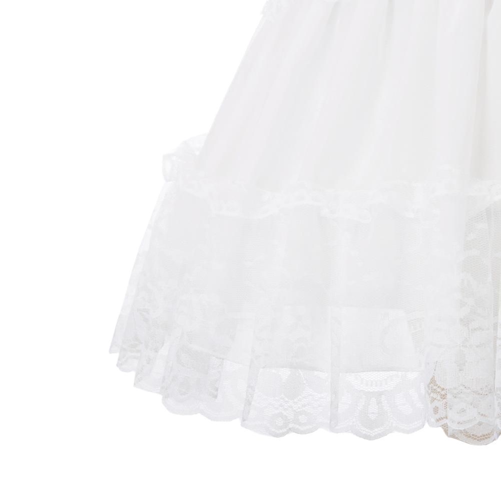 Women's Lolita Skirts Crinoline Petticoat Evening Party Underskirt Vintage Elastic Waist 2-Loop Ruffles Swing Gothic Skirt 210412Z
