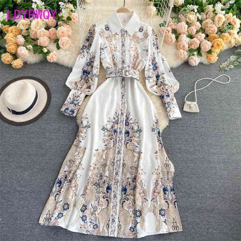 LDYRWQY summer European and American retro print temperament lapel bubble sleeve slim dress Office Lady 210603, White
LDYRWQY summer European and American retro print temperament lapel bubble sleeve slim dress Office Lady 210603, White
