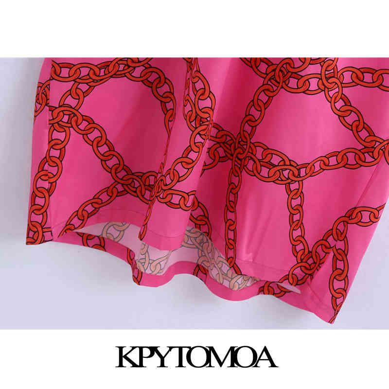 Women Chic Fashion Oversized Chain Print Midi Dress Long Sleeve Soft Touch Female Dresses Vestidos Mujer 210420