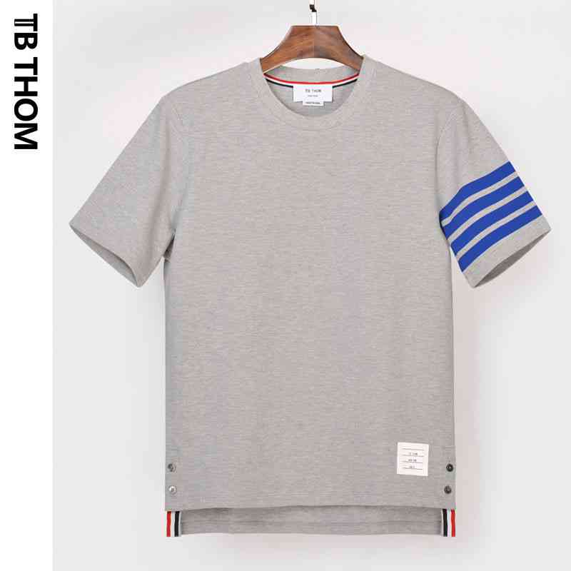Tee Color Blue Woven Four Bars Tb Thom Short Sleeve Men's T-shirt Trend Leisure Brand, White;black
Tee Color Blue Woven Four Bars Tb Thom Short Sleeve Men's T-shirt Trend Leisure Brand, White;black