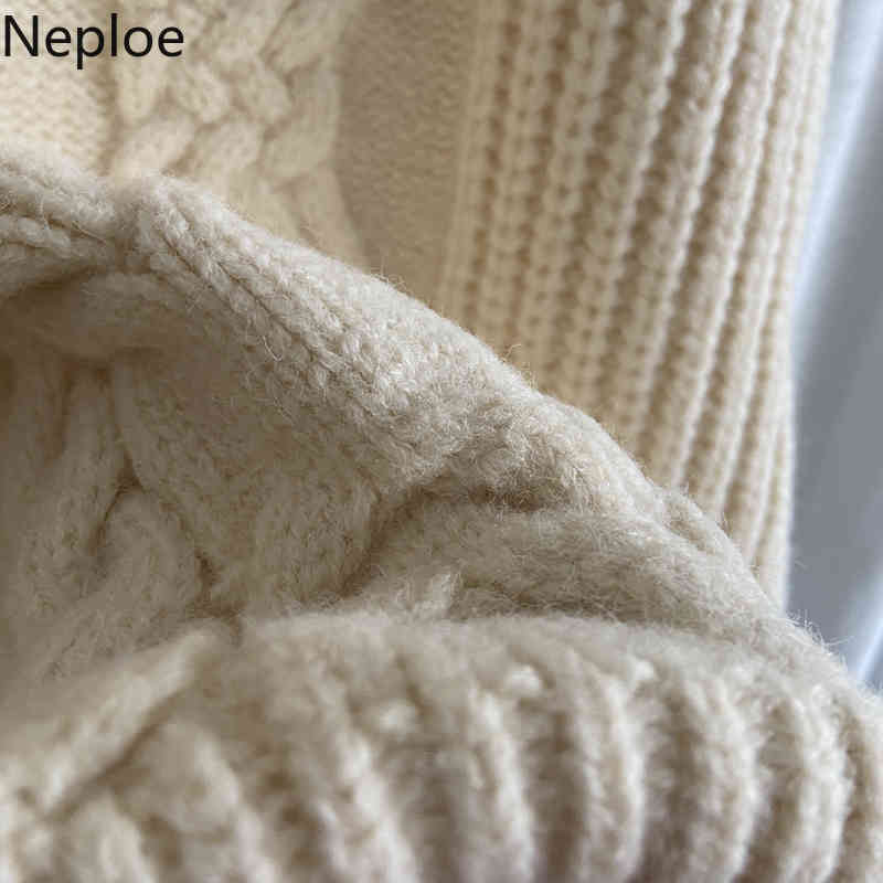 Neploe Korean Turtleneck Sweater Vest Women Sleeveless Thicked Knitted Ribbed Waistcoat Fall Clothes Pullovers Tank Tops 210422