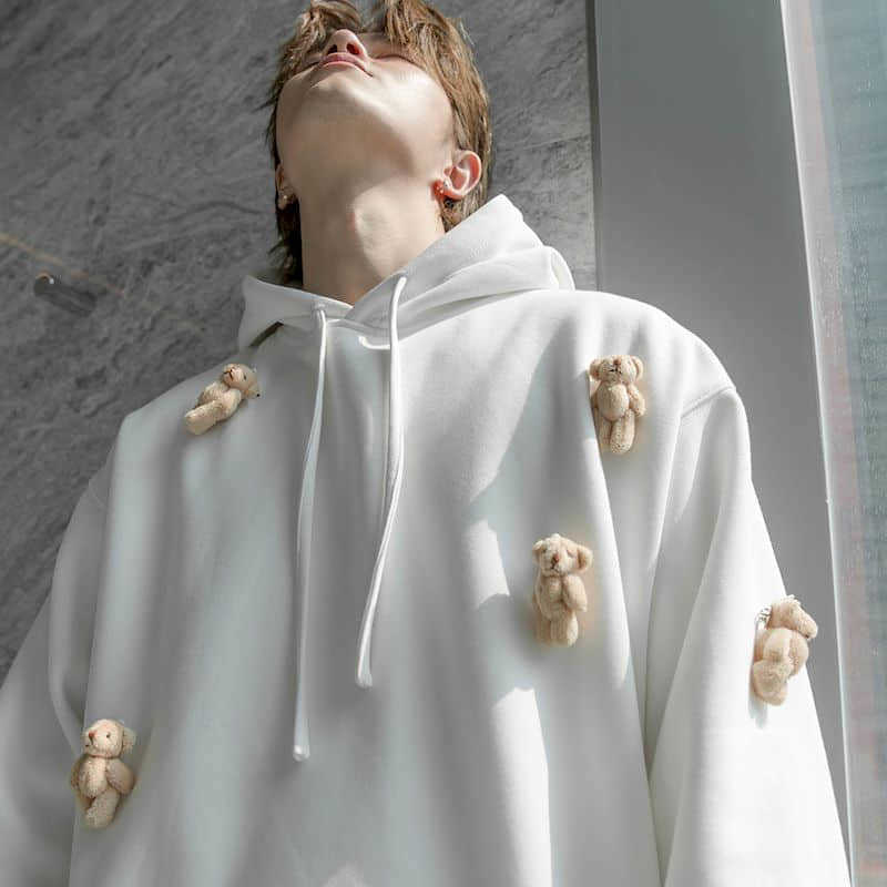 Men hoodies Homemade autumn casual long-sleeved loose student cartoon three-dimensional white bear sweatshirt men's hooded trend 210526
Men hoodies Homemade autumn casual long-sleeved loose student cartoon three-dimensional white bear sweatshirt men's hooded trend 210526