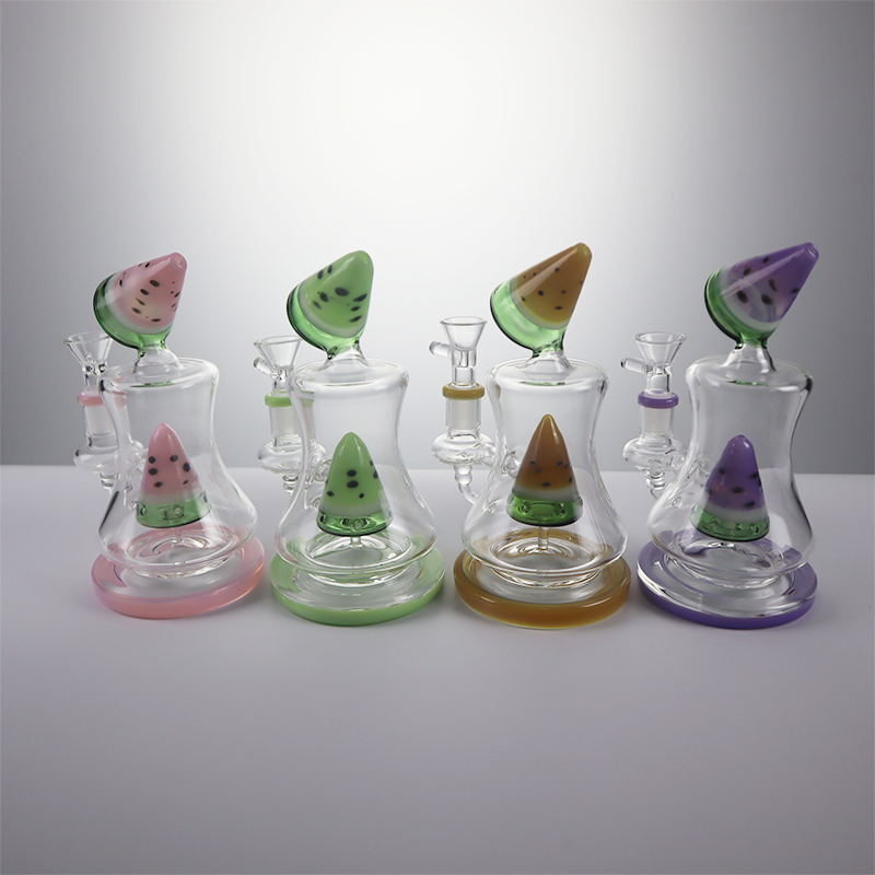 7'' Colorful watermelon hookahs glass water bongs 14mm female joint recycler dab rigs
7'' Colorful watermelon hookahs glass water bongs 14mm female joint recycler dab rigs