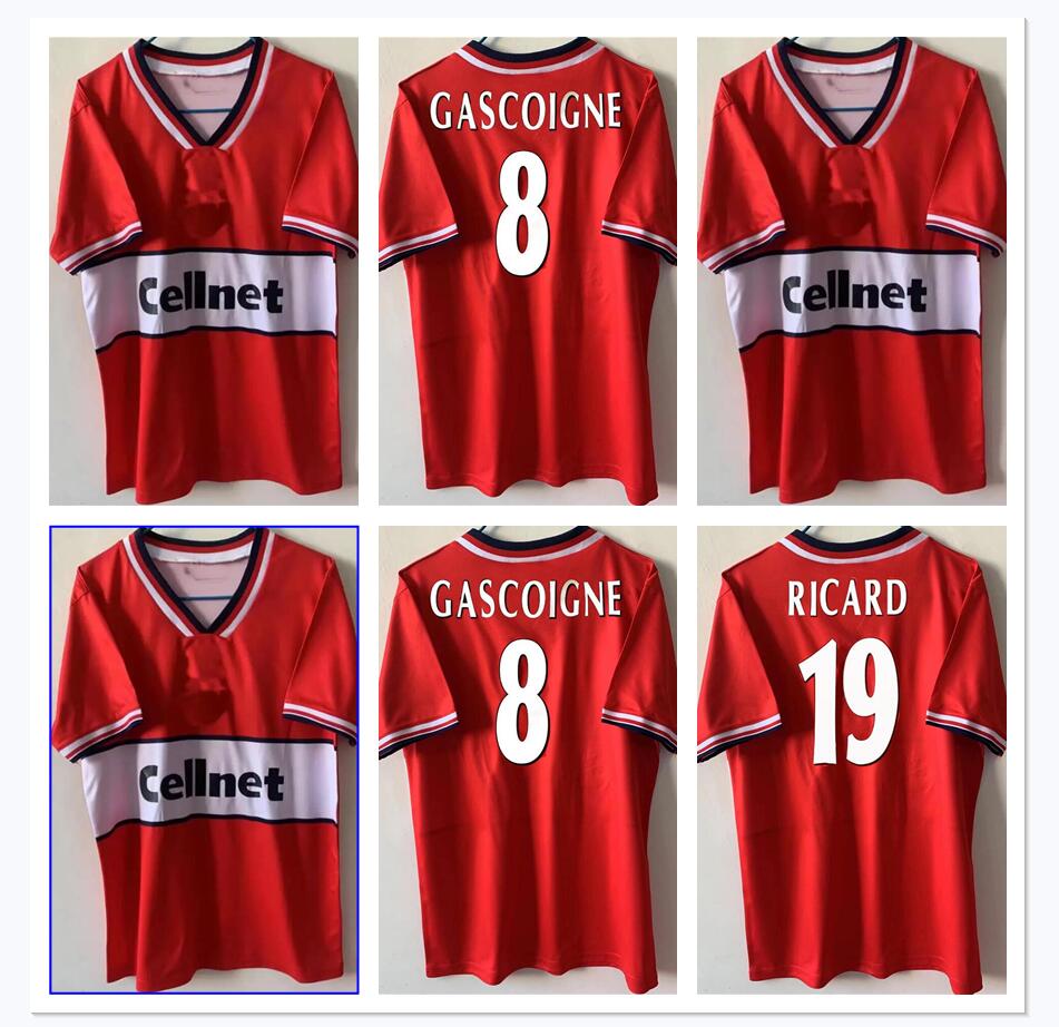 1998 1999 Middlesbrough home soccer jerseys retro 98 99 GASCOIGNE QUEUDRUE SOUTHGATE JUNINHO RICARD football shirt Vintage Classic commemorate antique uniform, Red
1998 1999 Middlesbrough home soccer jerseys retro 98 99 GASCOIGNE QUEUDRUE SOUTHGATE JUNINHO RICARD football shirt Vintage Classic commemorate antique uniform, Red