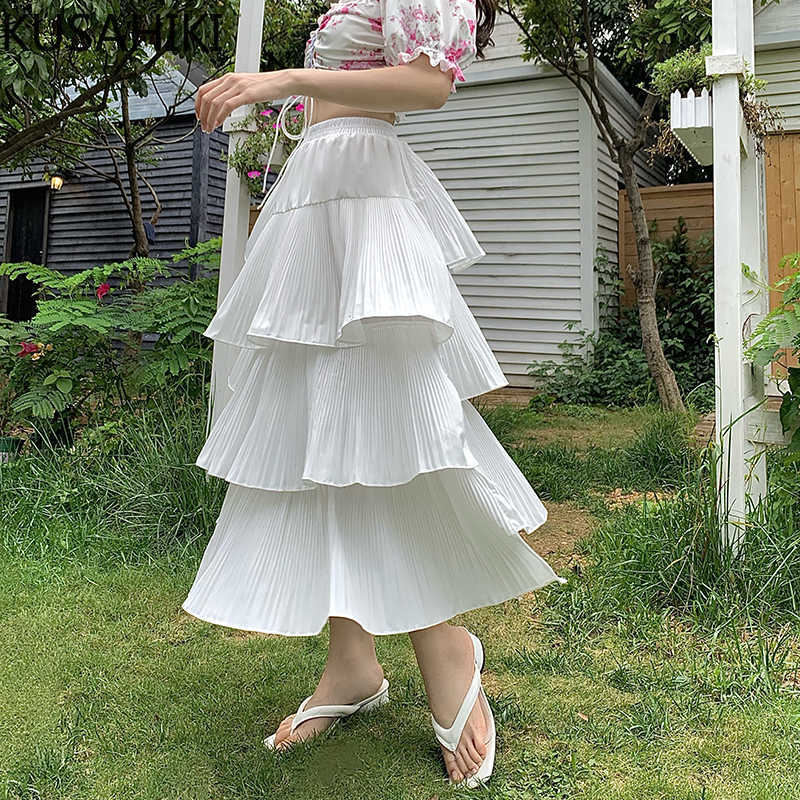KUSAHIKI Irregular Ruffle Patchwork Skirt High Waist Korean Sweet Woman Skirts Summer Faldas Largas Mujer 6H095 210602, Apricot
KUSAHIKI Irregular Ruffle Patchwork Skirt High Waist Korean Sweet Woman Skirts Summer Faldas Largas Mujer 6H095 210602, Apricot