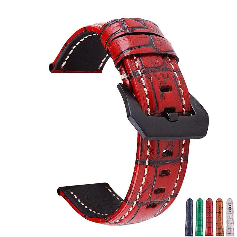 Watch Bands Vintage Genuine Leather Strap Handmade Bamboo Grain Watchband With Black Metal Buckle Band 20mm 22mm 24mm
Watch Bands Vintage Genuine Leather Strap Handmade Bamboo Grain Watchband With Black Metal Buckle Band 20mm 22mm 24mm