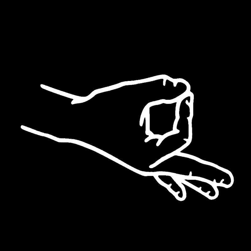 15.3*9.1CM Interesting Pack Circle Game Hand Finger Car Sticker High Quality Vinyl Decoration