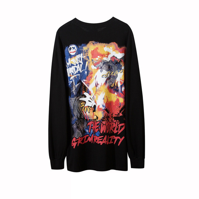 Round Neck Men's T-shirt Long Sleeve Hip Hop Tshirts Streetwear Men Tee Shirts Couple Clothing, White;black
Round Neck Men's T-shirt Long Sleeve Hip Hop Tshirts Streetwear Men Tee Shirts Couple Clothing, White;black