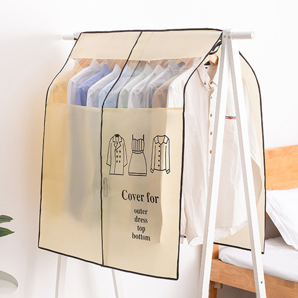 Clothes Hanging Dust Cover Dustproof Garment Rack Non-woven Clothing Hanging Garment Bag