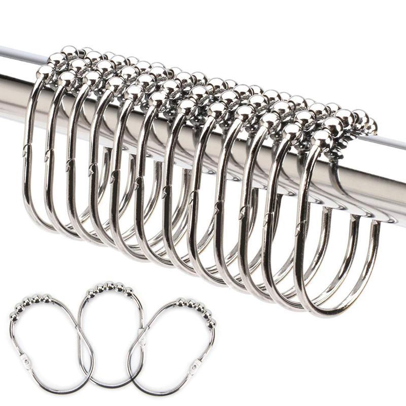 Shower Curtains Wide Curtain Rings/Hooks Set, Decorative Polished Chrome Finish, Easy Glide Rollers, 100% Rustproof Stainless Steel, Set
Shower Curtains Wide Curtain Rings/Hooks Set, Decorative Polished Chrome Finish, Easy Glide Rollers, 100% Rustproof Stainless Steel, Set