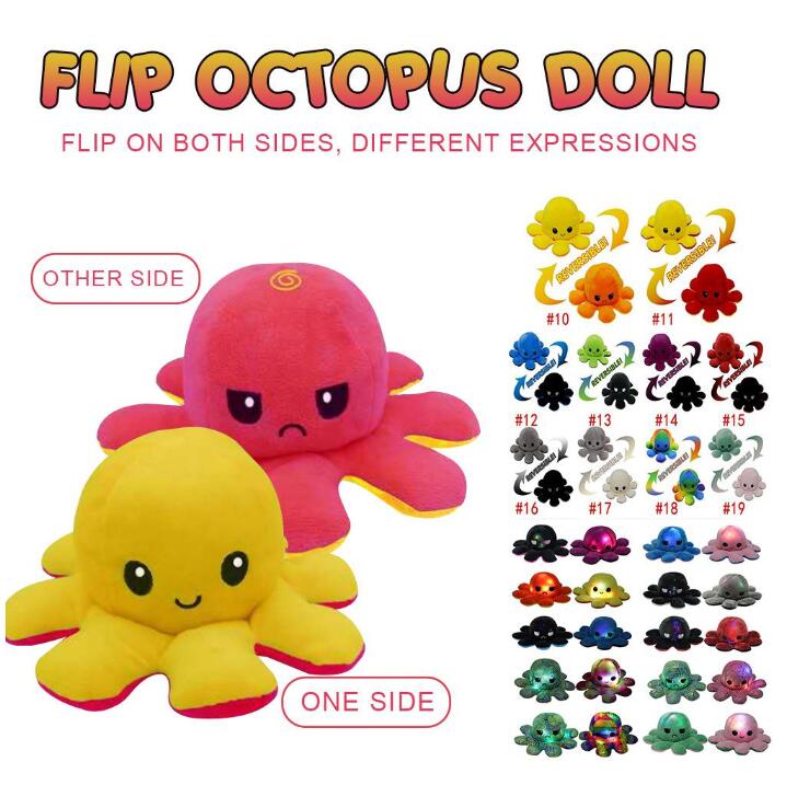 Tiktok Illuminated Flip Octopus Stuffed Plush Toys For Children Cute Angry Smile Emotion Reversable Animal Plush Doll Kids Gift Fast delivery
Tiktok Illuminated Flip Octopus Stuffed Plush Toys For Children Cute Angry Smile Emotion Reversable Animal Plush Doll Kids Gift Fast delivery