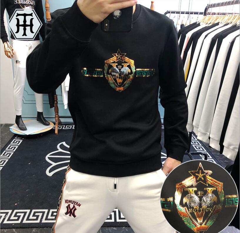 Men's sweater European fashion brand slim European station men's Eagle Head Sequin Pullover long sleeve bottomed sweater top, W1
Men's sweater European fashion brand slim European station men's Eagle Head Sequin Pullover long sleeve bottomed sweater top, W1