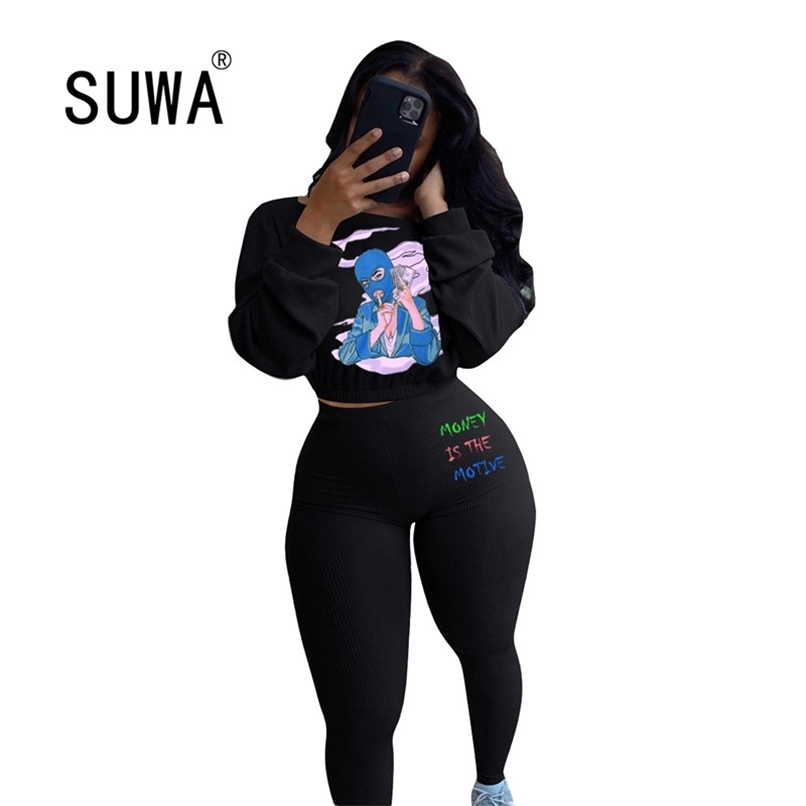 Elastic High Ribbed Knitted Jogger Suit Women 2 Pieces Set Character Letter Print Bandage Crop Top and Tight Legging Casual 210525, Pink
Elastic High Ribbed Knitted Jogger Suit Women 2 Pieces Set Character Letter Print Bandage Crop Top and Tight Legging Casual 210525, Pink