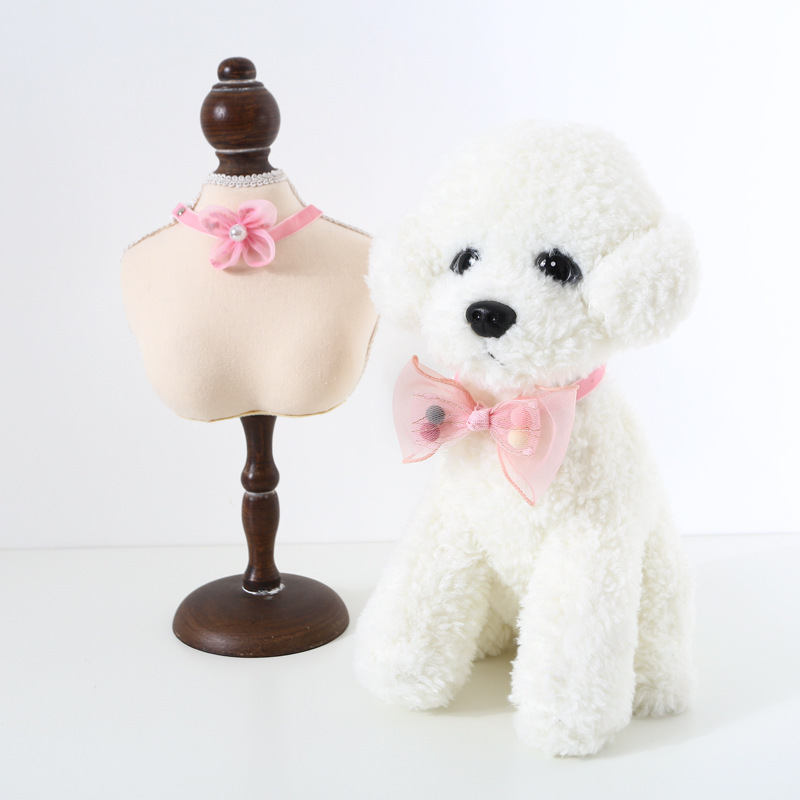 Cute Lace Cat Collar Breakaway with Cute Bow Tie Flower Adjustable Safety Kitten Collars Accessories for Cats Small Dogs