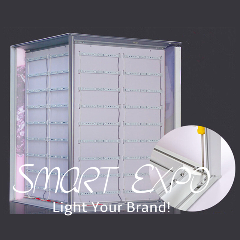 Retail Store Column Lightbox Signs Poster Advertising Display Board with Custom Full Color Graphic Printing (50x50xH90cm)