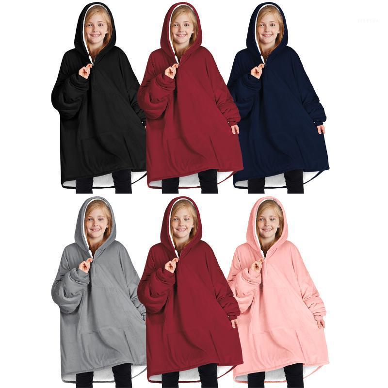 Jackets Kids Solid Hoodie Blanket Oversized Children's Sweatshirt Cute Wearable Blankets Sherpa For One Sizes Fits All, Blue;gray
Jackets Kids Solid Hoodie Blanket Oversized Children's Sweatshirt Cute Wearable Blankets Sherpa For One Sizes Fits All, Blue;gray