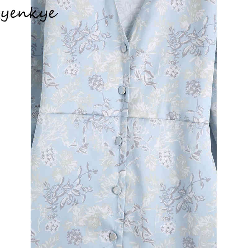 Spring Women Vintage Floral Print Long Shirt Dress Female Lapel Collar Sleeve Sashes Casual Plus Size Vestido 210430