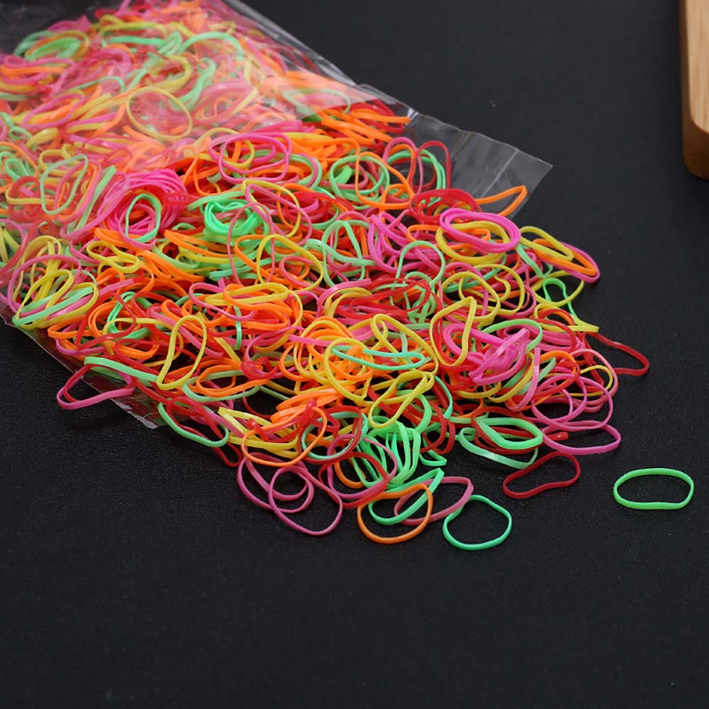 200pcs/bag Mixed Colorful Rubber Bands Girls Pet Dog DIY Hair Bows Grooming Hairpin Hair Accessories For small dog supply