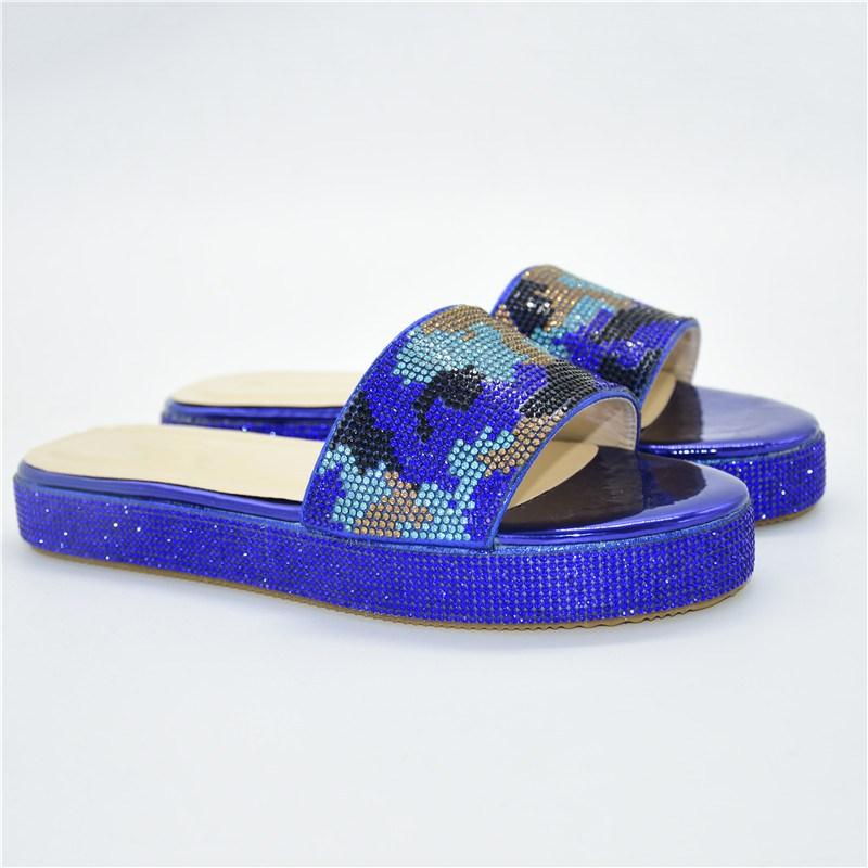 Nice Royal Blue Slippers African Casual Lady Medium Heel Shoes With Rhinestones 222-4 Height 3CM Dress, As pic
Nice Royal Blue Slippers African Casual Lady Medium Heel Shoes With Rhinestones 222-4 Height 3CM Dress, As pic
