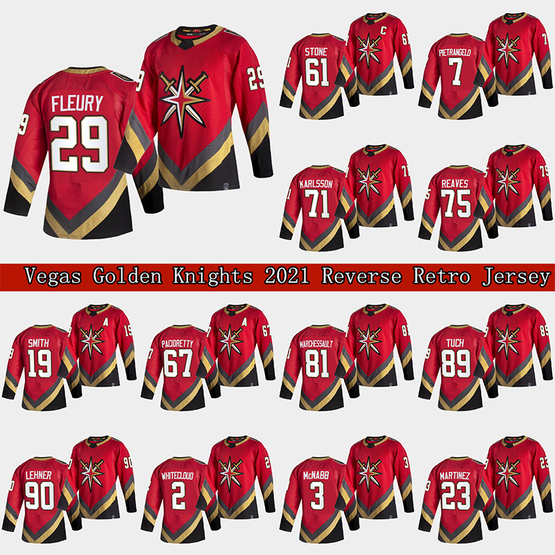 Marc-Andre Fleury Vegas Golden Knights Jersey 2020-2021 Reverse Retro 61 Mark Stone 71William Karlsson 7 Pietrangelo 75 Reaves Hockey Jerseys, Black;red
Marc-Andre Fleury Vegas Golden Knights Jersey 2020-2021 Reverse Retro 61 Mark Stone 71William Karlsson 7 Pietrangelo 75 Reaves Hockey Jerseys, Black;red