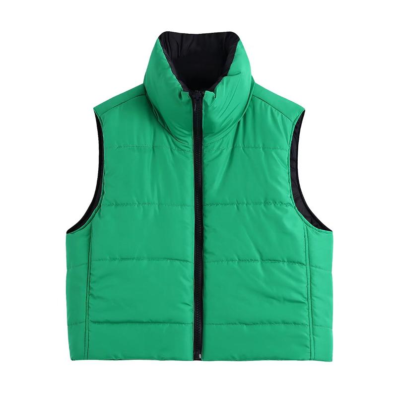 Women's Vests DUOPERI Women Fashion Solid Front Zipper Reversible Vest Vintage High Neck Sleeveless Casual Female Jacket Chic Outfits, Black;white
Women's Vests DUOPERI Women Fashion Solid Front Zipper Reversible Vest Vintage High Neck Sleeveless Casual Female Jacket Chic Outfits, Black;white