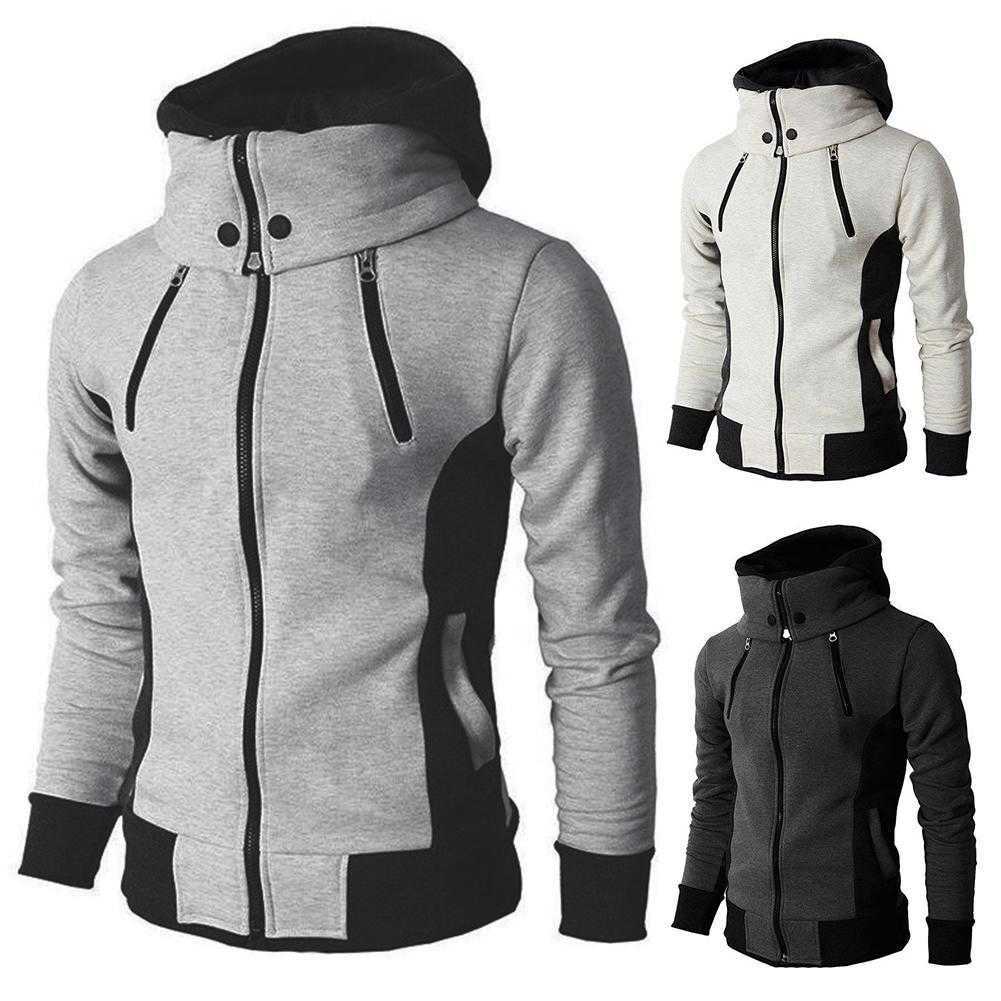 Hoodie Jacket Winter Fashion Men Turtle Neck Long Sleeve Pockets Hoodie Sweatshirt Warm Jacket X0710, Dark gray
Hoodie Jacket Winter Fashion Men Turtle Neck Long Sleeve Pockets Hoodie Sweatshirt Warm Jacket X0710, Dark gray