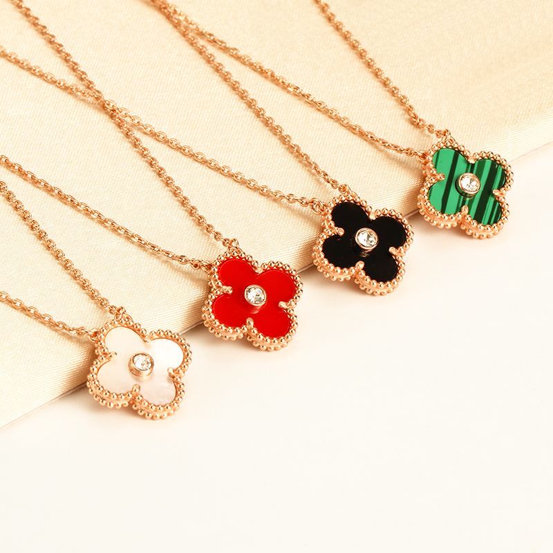 Thick chain buckle clover four-leaf clover necklace womens cleef simple chain necklace mixed chain link necklace popular jewelry van
Thick chain buckle clover four-leaf clover necklace womens cleef simple chain necklace mixed chain link necklace popular jewelry van