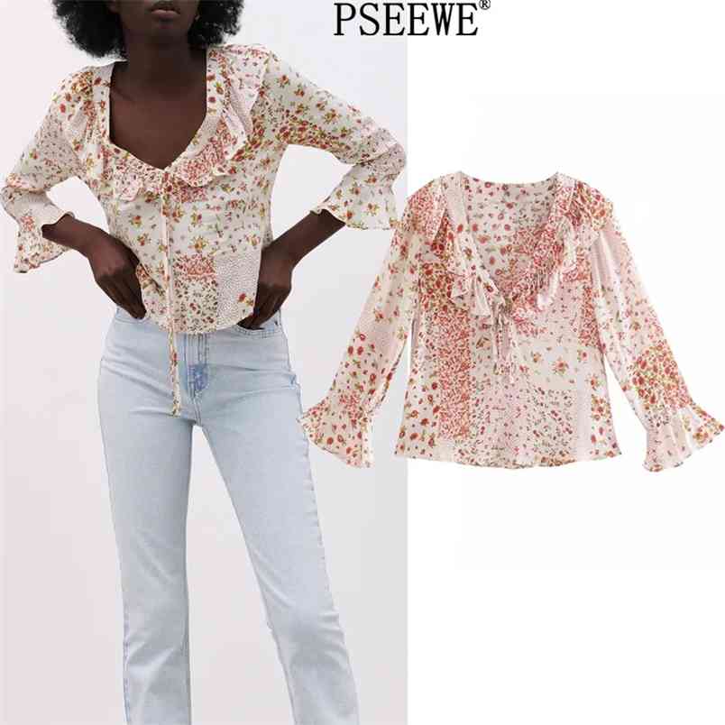 Summer Woman Blouses Patchwork Floral Print Ruffle Women Blouse Cottagecore V Neck Long Sleeve Vintage Thin 210519, Multi
Summer Woman Blouses Patchwork Floral Print Ruffle Women Blouse Cottagecore V Neck Long Sleeve Vintage Thin 210519, Multi
