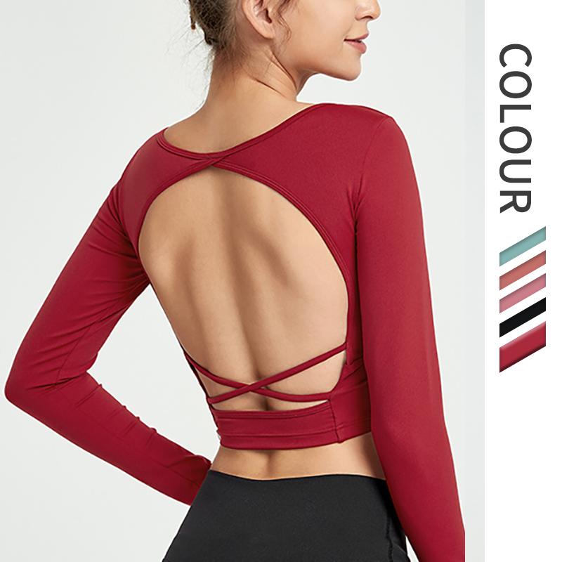 Yoga Outfit Crop Top Shirts Longsleeve For Women Sexy Backless Sports T Shirt Gym Clothing Femme Running Fitness Round Neck Tees
Yoga Outfit Crop Top Shirts Longsleeve For Women Sexy Backless Sports T Shirt Gym Clothing Femme Running Fitness Round Neck Tees