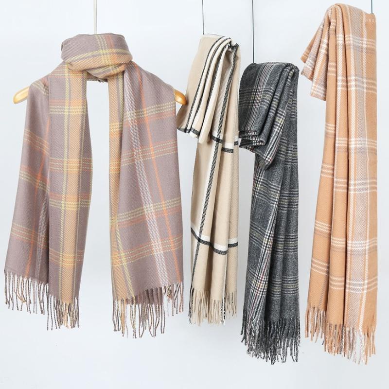 Scarves Cashmere Plaid Scarf Ladies Thick Fringed Shawl Korean Unisex British Double-sided For Extreme Cold Weather, Blue;gray
Scarves Cashmere Plaid Scarf Ladies Thick Fringed Shawl Korean Unisex British Double-sided For Extreme Cold Weather, Blue;gray