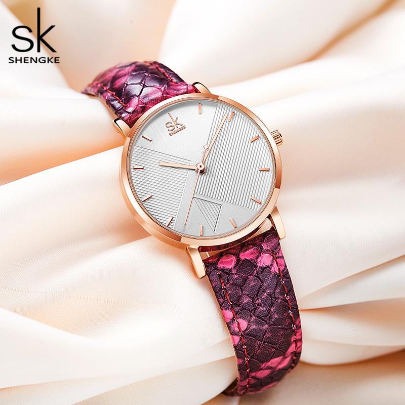 Wristwatches SHENGKE Ladies Watch Simple Dial Original Design Quartz Female Clock Relojes Para Mujer Dress SK, Black
Wristwatches SHENGKE Ladies Watch Simple Dial Original Design Quartz Female Clock Relojes Para Mujer Dress SK, Black