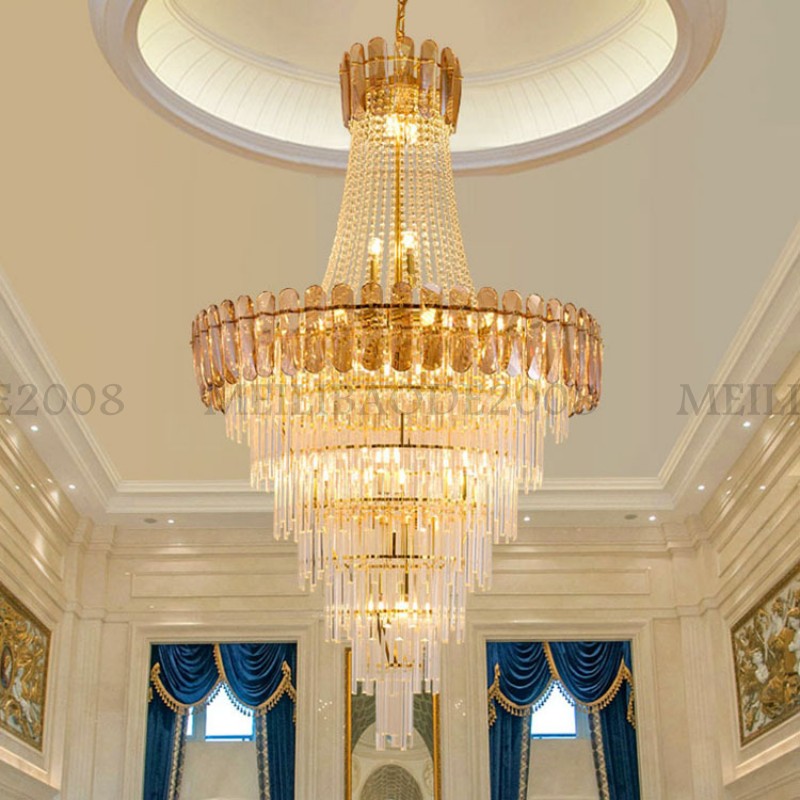 Post Modern Luxury Large Crystal LED Chandelier Pendant Lamp For Duplex Villa Staircase Dining Living Room Hotel Hall Project European Bedro
Post Modern Luxury Large Crystal LED Chandelier Pendant Lamp For Duplex Villa Staircase Dining Living Room Hotel Hall Project European Bedro