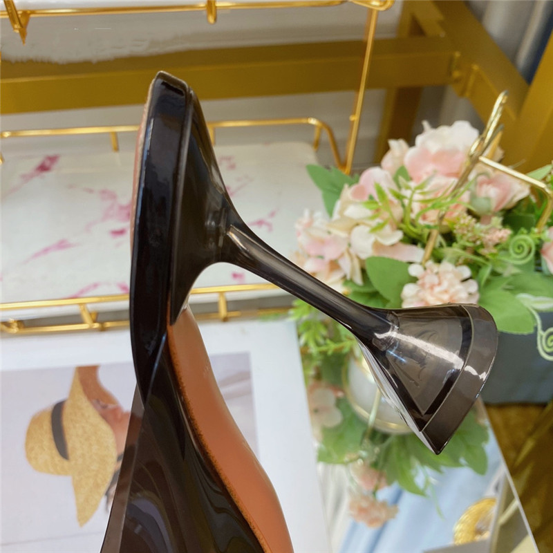 Women Sandals Transparent PVC heels Pointed rystal Cup high heel Slingbacks Sandal Party Peep Toe shoes