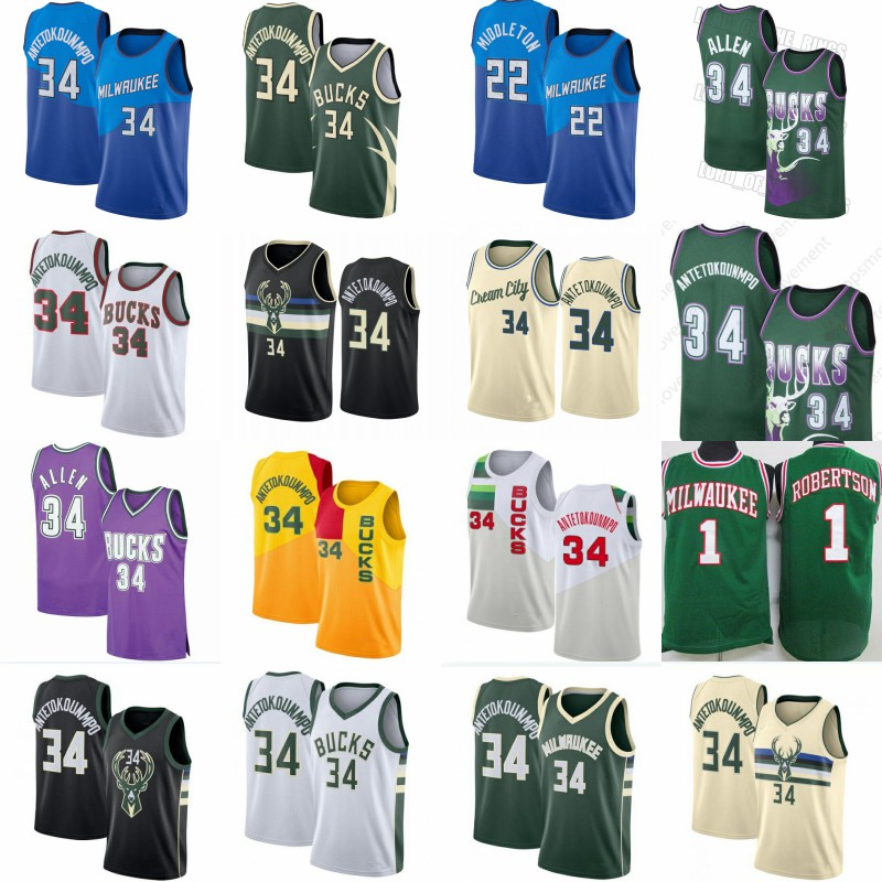 Men's Giannis 34 Antetokounmpo Basketball Jerseys Khris 22 Middleton Oscar 1 Robertson Milwaukee Ray #34 Allen City Green Buck Jersey, Blue;black
Men's Giannis 34 Antetokounmpo Basketball Jerseys Khris 22 Middleton Oscar 1 Robertson Milwaukee Ray #34 Allen City Green Buck Jersey, Blue;black