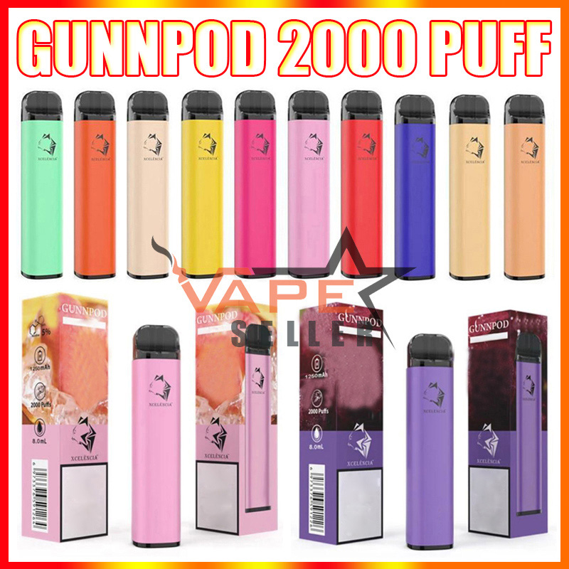 Gunnpod 2000 Puffs Disposable Vape Pen E Cigarette Deivce With 1250mAh Battery 8ml Pod Gunpod Smoking Vapes Kit
Gunnpod 2000 Puffs Disposable Vape Pen E Cigarette Deivce With 1250mAh Battery 8ml Pod Gunpod Smoking Vapes Kit