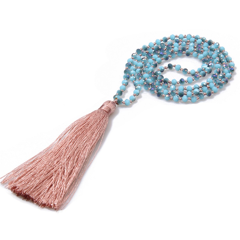 JLN Glass Crystal Mala Necklace Handmade Knot Faceted Roundelle Crystal Long Tassel Buddhism Meditation Necklace For Women Gift 651 Q2
JLN Glass Crystal Mala Necklace Handmade Knot Faceted Roundelle Crystal Long Tassel Buddhism Meditation Necklace For Women Gift 651 Q2