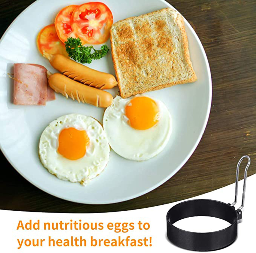 4/5 Stainless steel adhesive roll handling round rings shaping pancakes ring molds round egg pancake mould