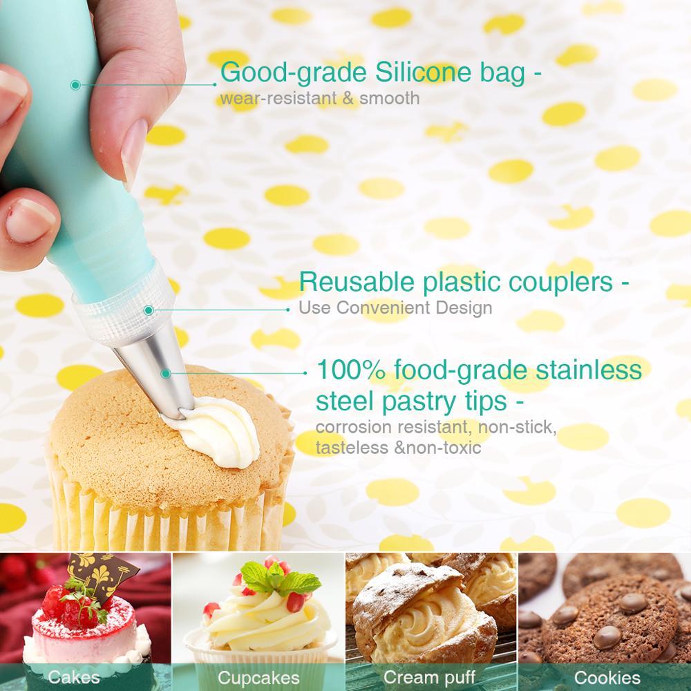 Oria 55 Pastry cake Decorating beaks Stainless steel kits baking cake Ice bag diy accessories cooking tool