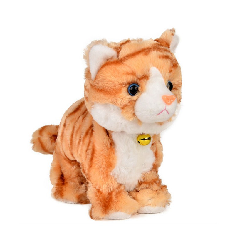 Electronics Robots2017 New Baby Toys Sound Control Electronic Pet Electronic Toys Cat Robot Cat Stand Walk Plush Kids Toys Gift