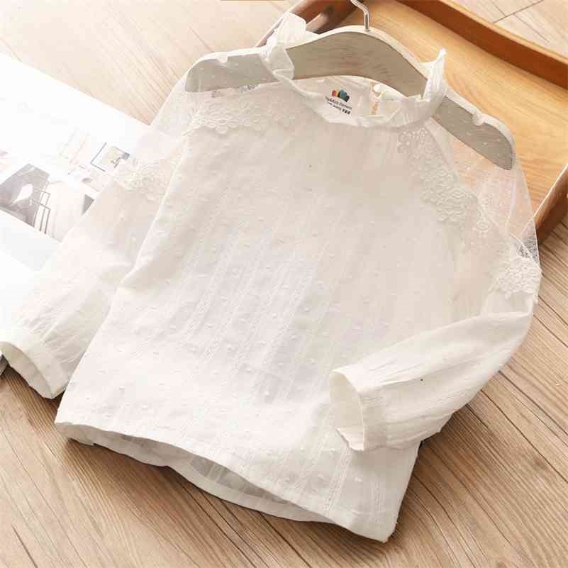 Spring Autumn 3 4 6 8 10 12 Years Princess Full Sleeve Dots Lace Hollow Out Kids Girls Solid Color White Blouses Shirts 210701
Spring Autumn 3 4 6 8 10 12 Years Princess Full Sleeve Dots Lace Hollow Out Kids Girls Solid Color White Blouses Shirts 210701