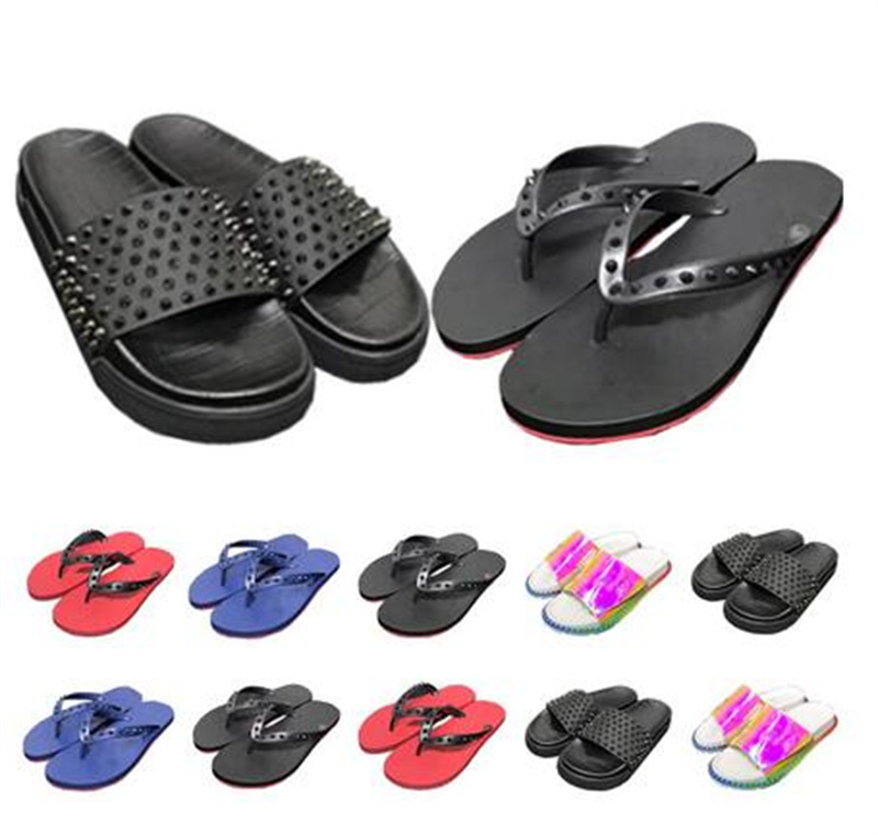 Slipper Men Rivets Shoes Red Bottom Scuffs Luxurys Sandals Women Designers Flat Slides Loubi Flip Flops Pool Fun Paris Summer Beach Sexy Lea, Black
Slipper Men Rivets Shoes Red Bottom Scuffs Luxurys Sandals Women Designers Flat Slides Loubi Flip Flops Pool Fun Paris Summer Beach Sexy Lea, Black