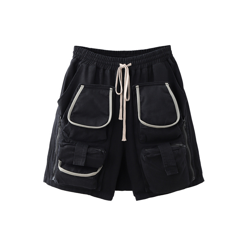 Multi Pocket functional short pants detachable street loose casual Capris drawstring pant, Black
Multi Pocket functional short pants detachable street loose casual Capris drawstring pant, Black